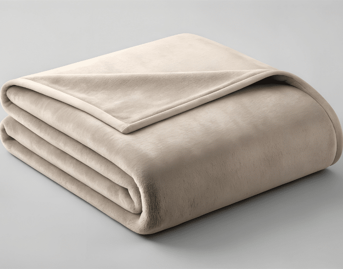 Additional blankets displayed on a neatly made hotel bed